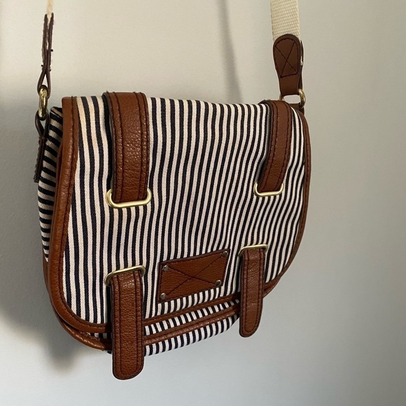 H&M Navy and White Striped Mini Bag - Picture 3 of 10